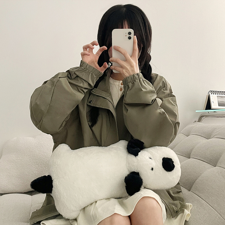 ハイネックウィンドブレーカージャンパー(6color) KHAKI