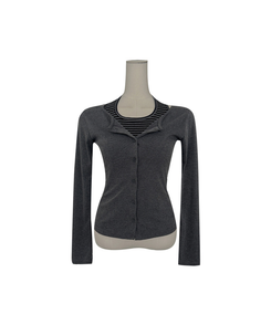 ストライプホルターネックレイヤードトップス