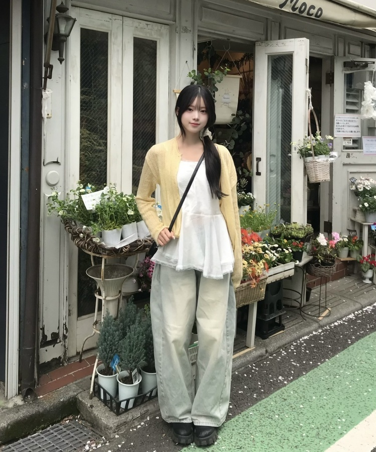 레이스 프릴 캐미솔 아이보리