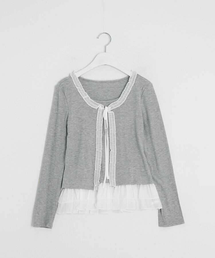 【SET】캉캉 나시+프릴 가디건