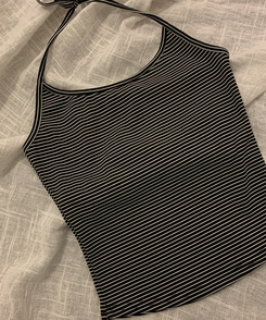 ボーダーホルターネックキャミソール