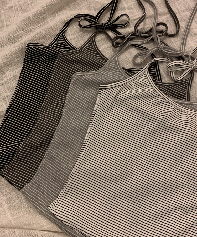 ボーダーホルターネックキャミソール