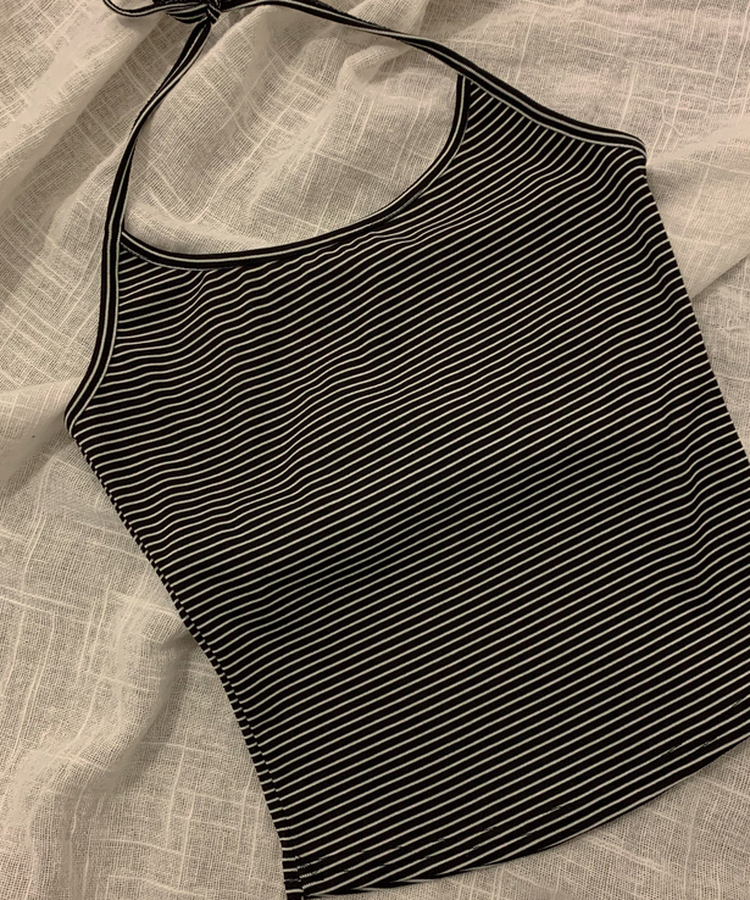 ボーダーホルターネックキャミソール