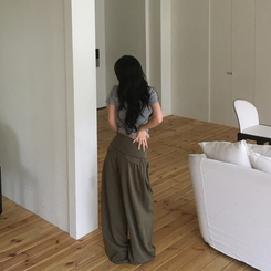 バンディングワイドトレーニングパンツ KHAKI