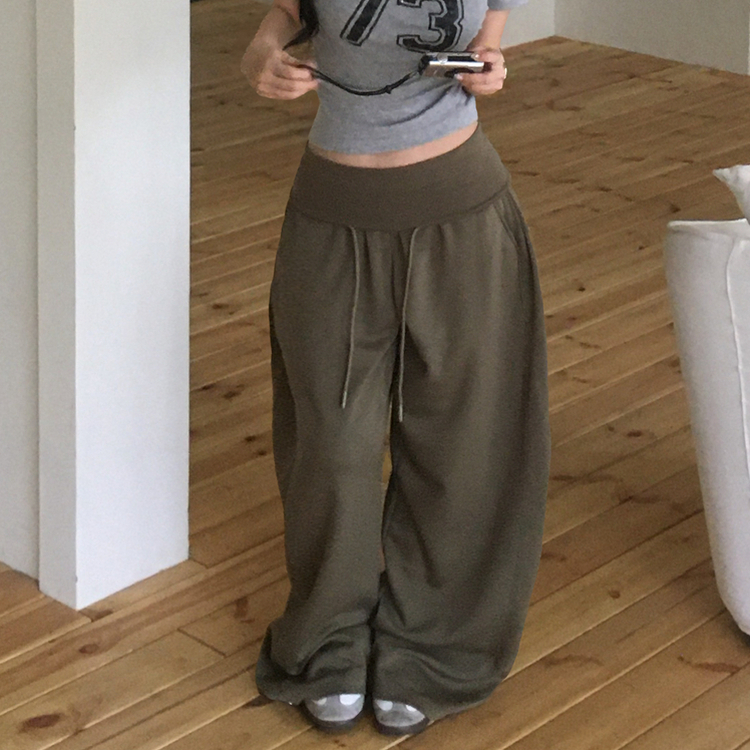 バンディングワイドトレーニングパンツ KHAKI