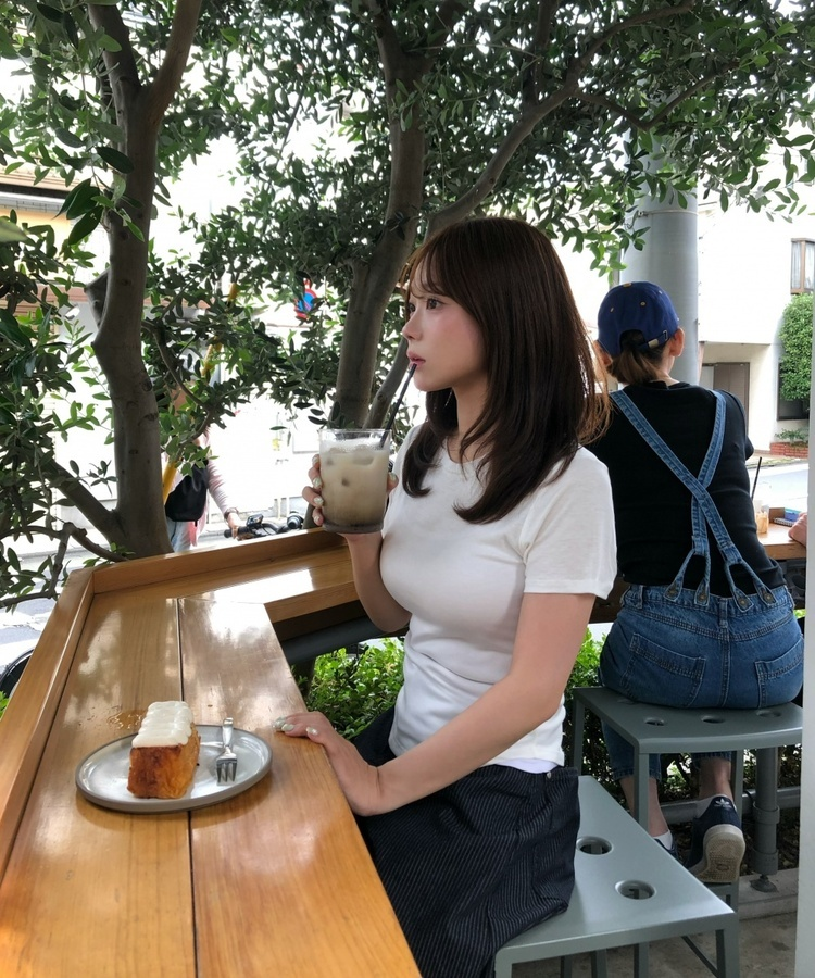스트라이프 벌룬 팬츠 네이비