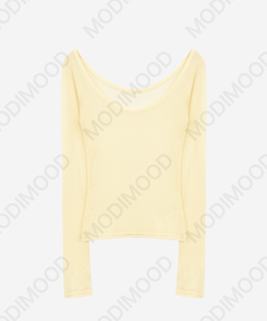 レイヤードディープVネック長袖Tシャツ(12color)