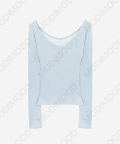 レイヤードディープVネック長袖Tシャツ(12color)