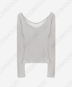 レイヤードディープVネック長袖Tシャツ(12color)