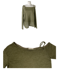 【SET】【ベルト付き】シースルーワンショルダーニット＋キャミソール