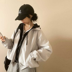 フード付きミリタリージャケット IVORY