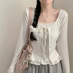 【SET】小花柄キャミソール カーディガン WHITE