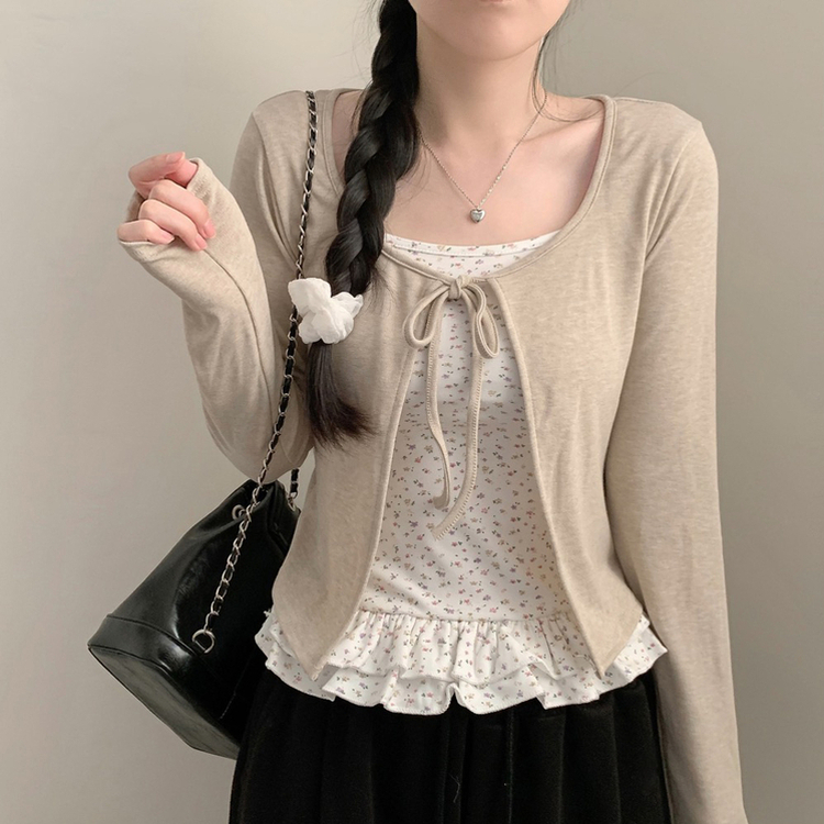 【SET】小花柄キャミソール カーディガン BEIGE