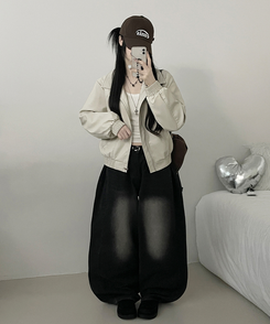 ソフトレザージャケット IVORY