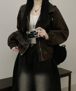 ソフトレザージャケット BROWN