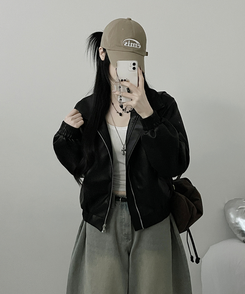 ソフトレザージャケット BLACK