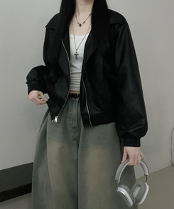 ソフトレザージャケット BLACK