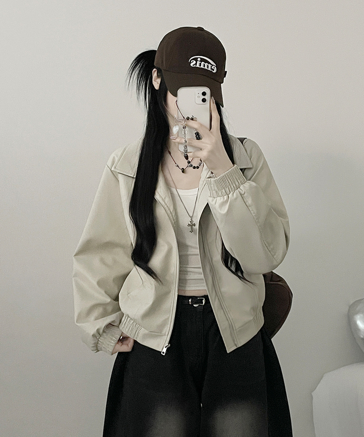 ソフトレザージャケット IVORY