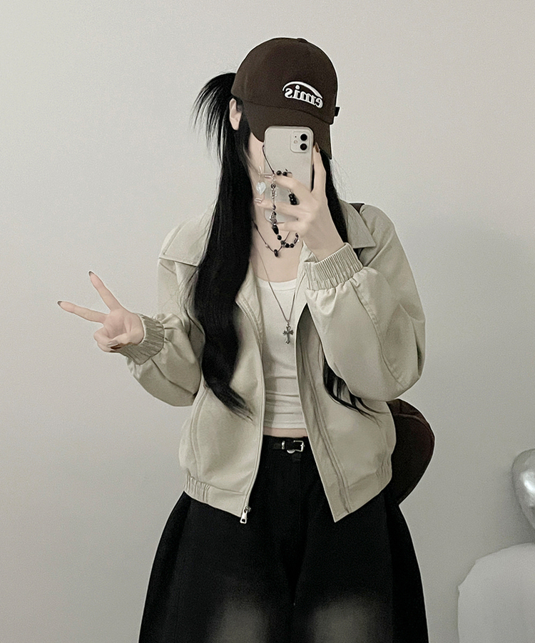 ソフトレザージャケット IVORY