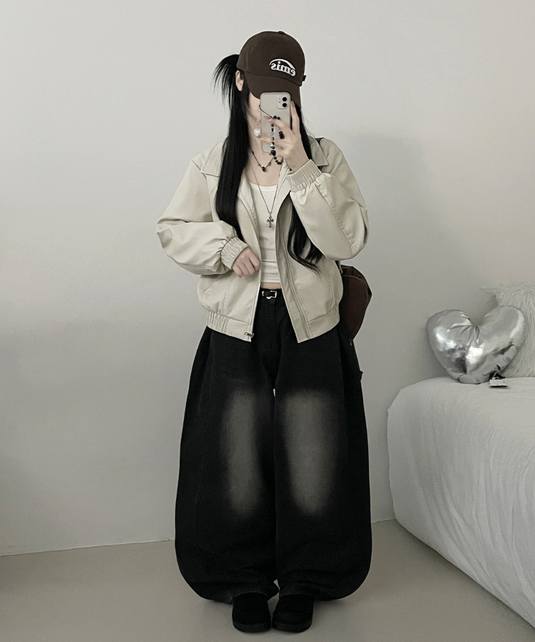 ソフトレザージャケット IVORY