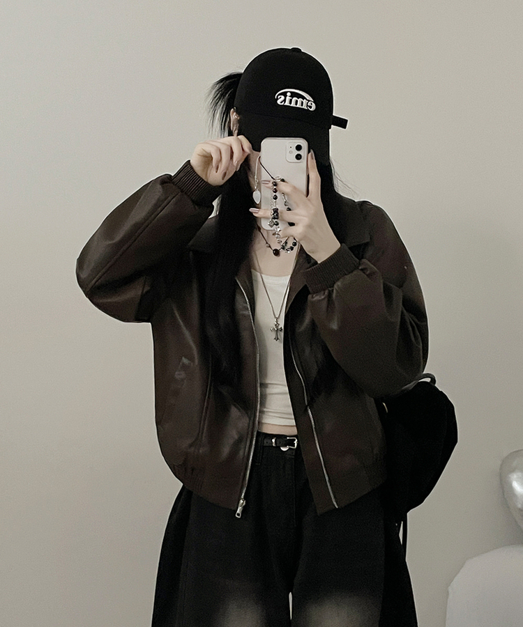 ソフトレザージャケット BROWN