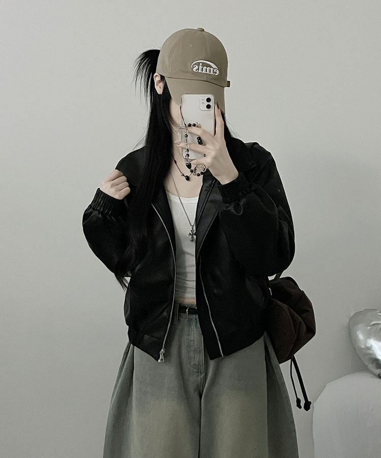 ソフトレザージャケット BLACK