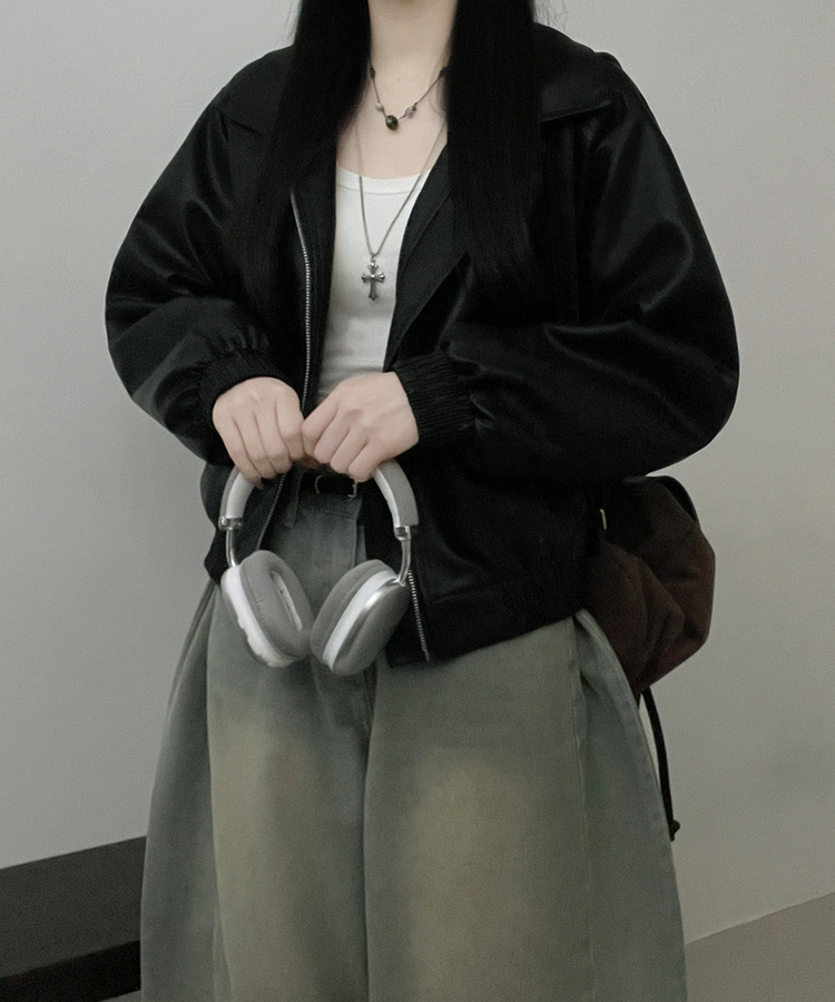 ソフトレザージャケット BLACK