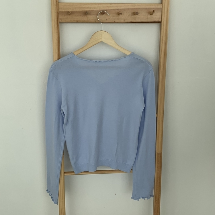 ネックフリル長袖Tシャツ(6color)