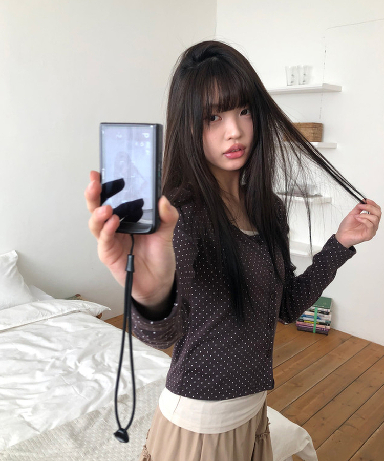 ベーシックストラップキャミソール(10color) WHITE