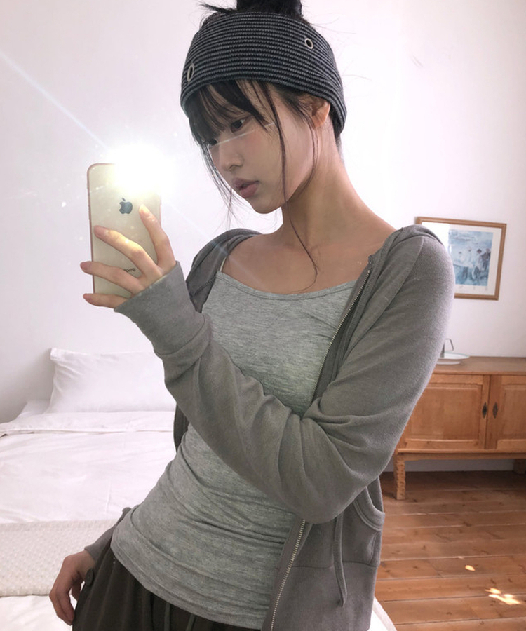 ベーシックストラップキャミソール(10color) GREY