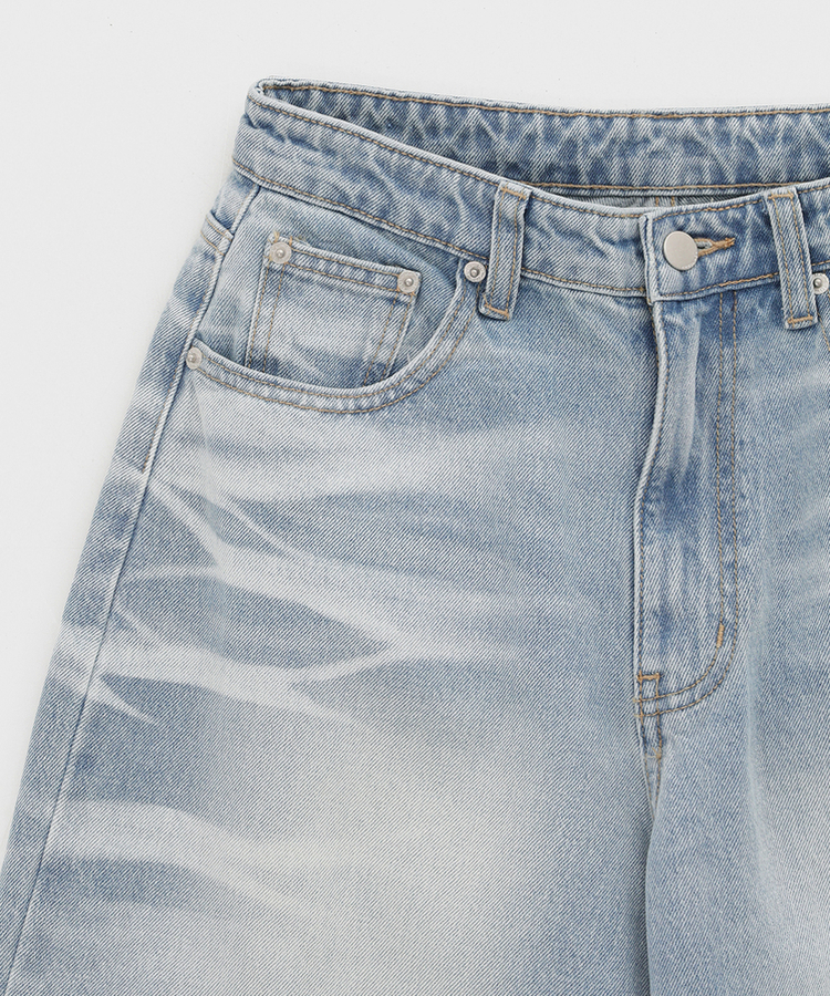 ウォッシングワイドデニムパンツ