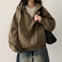 コットンフードジャケット DARK KHAKI