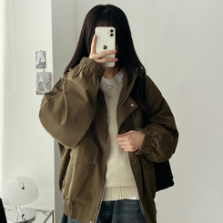 コットンフードジャケット DARK KHAKI