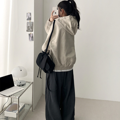 コットンフードジャケット Stone