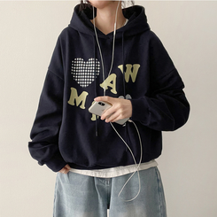 クローバーフードパーカー NAVY