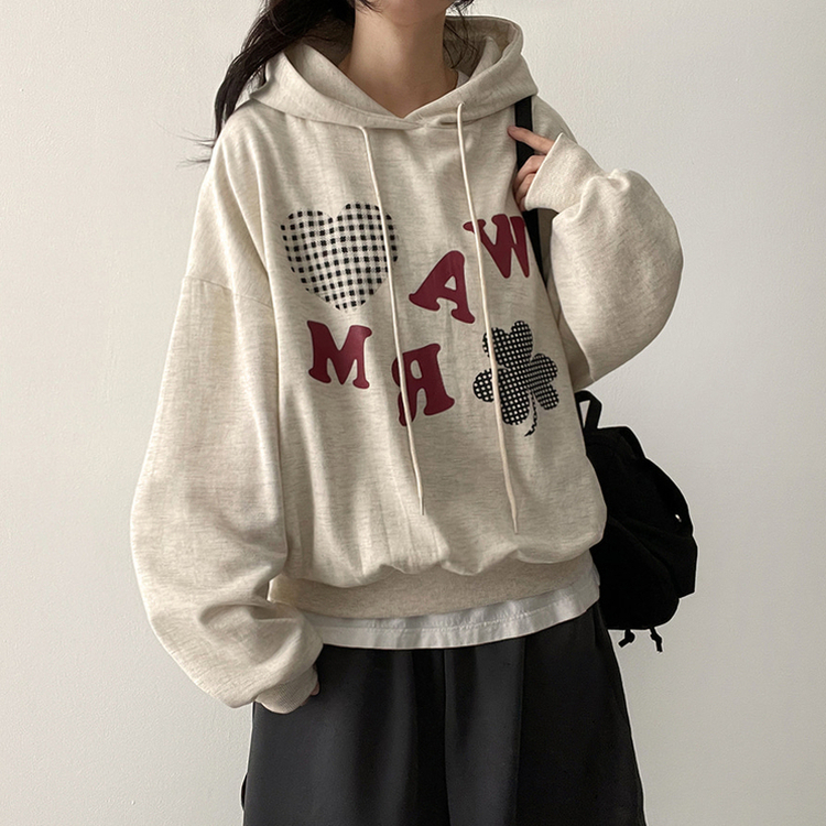 クローバーフードパーカー OATMEAL