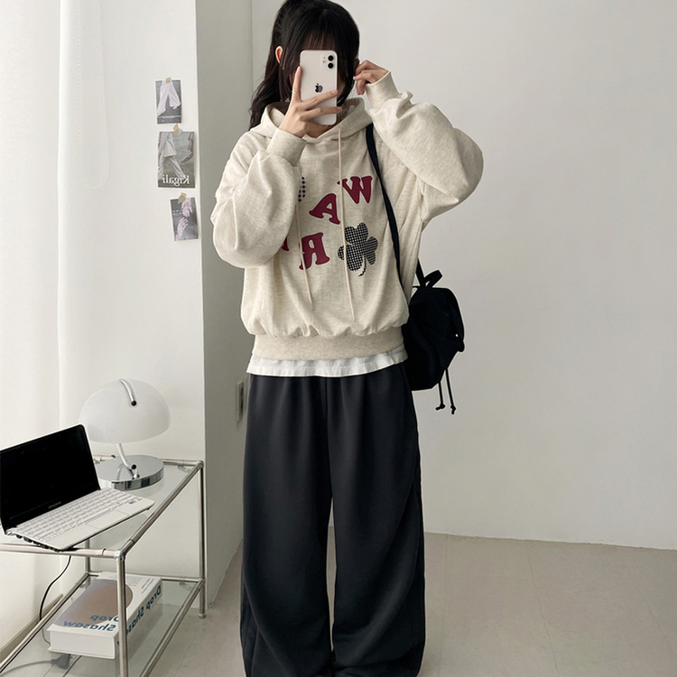 クローバーフードパーカー OATMEAL