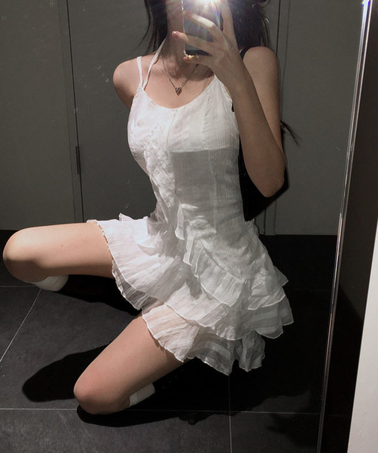 キャミソールフリルワンピース WHITE