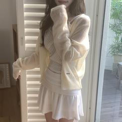 Aラインウエストバンドミニスカート IVORY