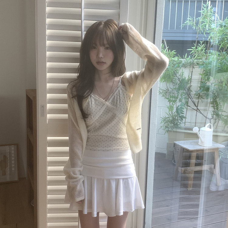 Aラインウエストバンドミニスカート IVORY