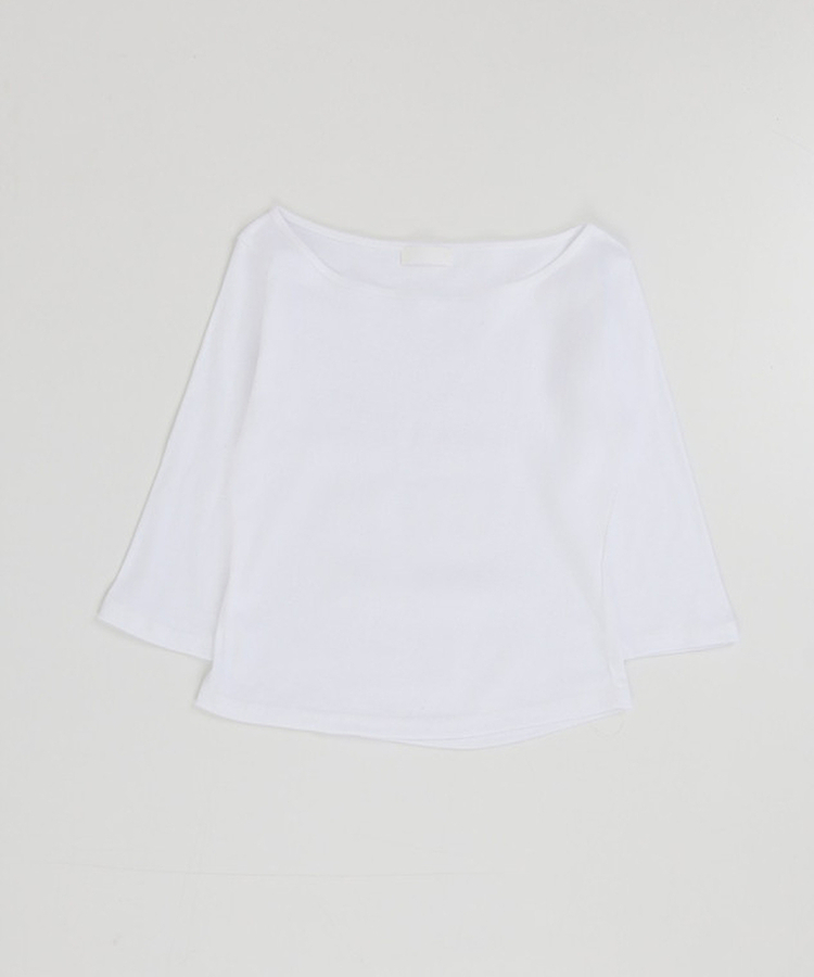 ボートネック7分丈Tシャツ