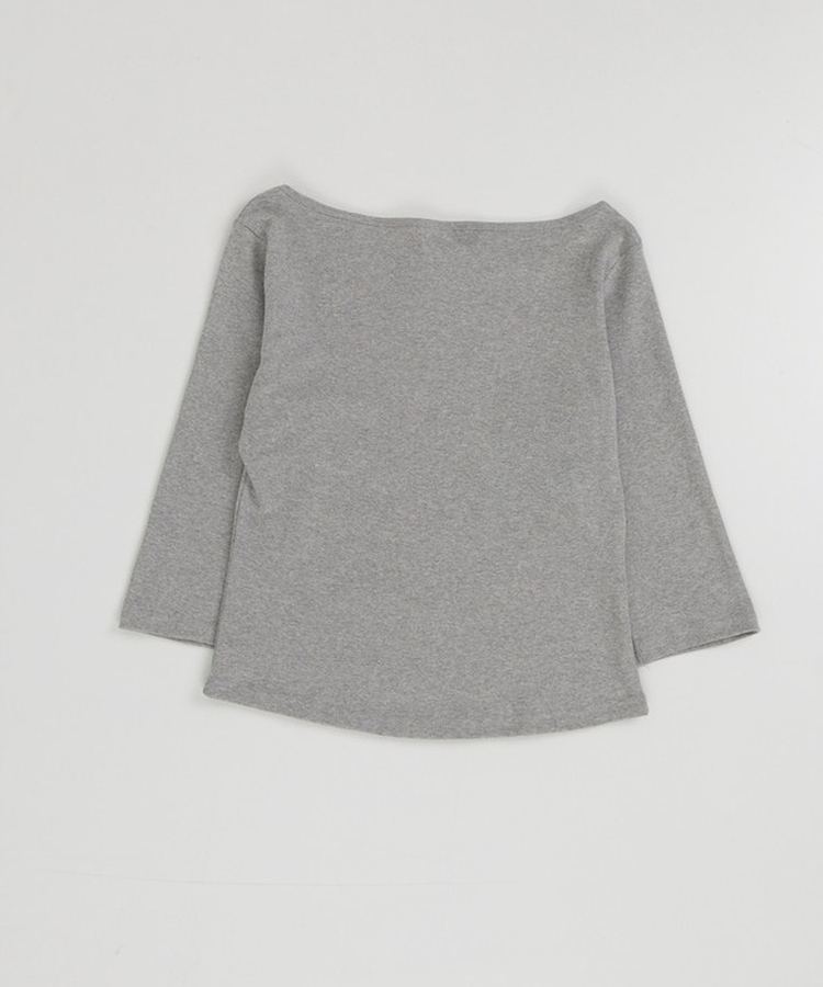 ボートネック7分丈Tシャツ