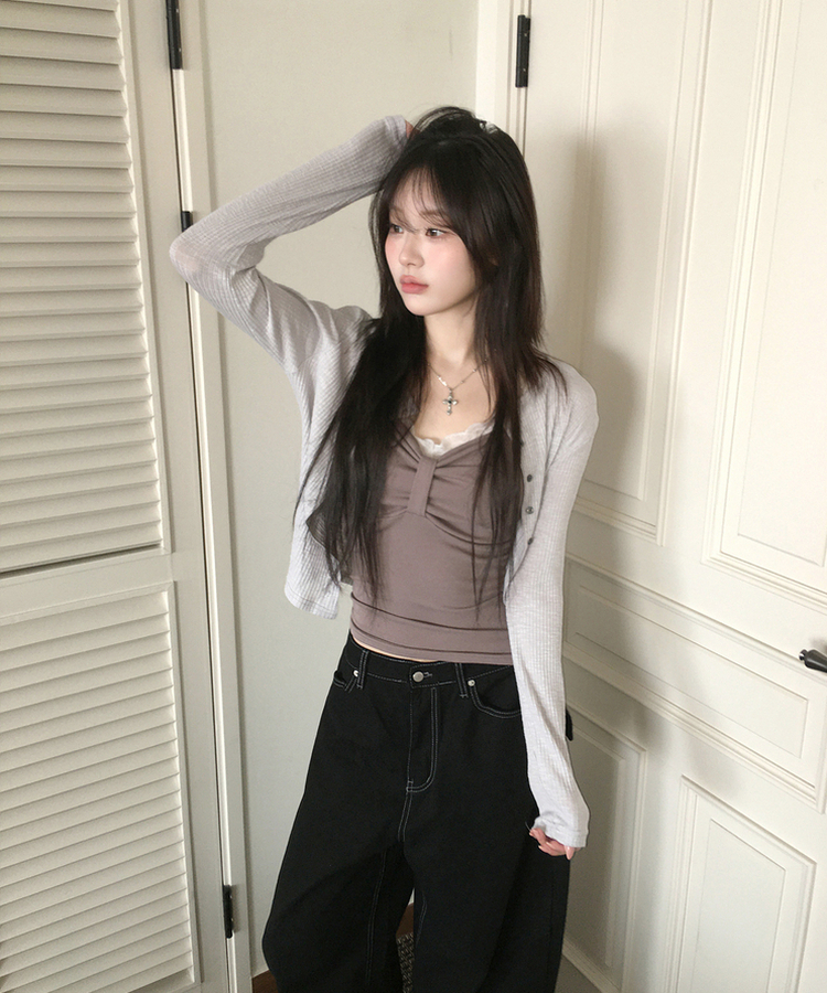 リボンキャミソール(6color) BROWN