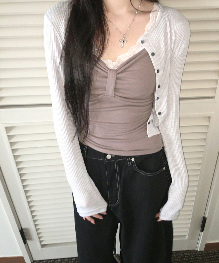 リボンキャミソール(6color) BROWN