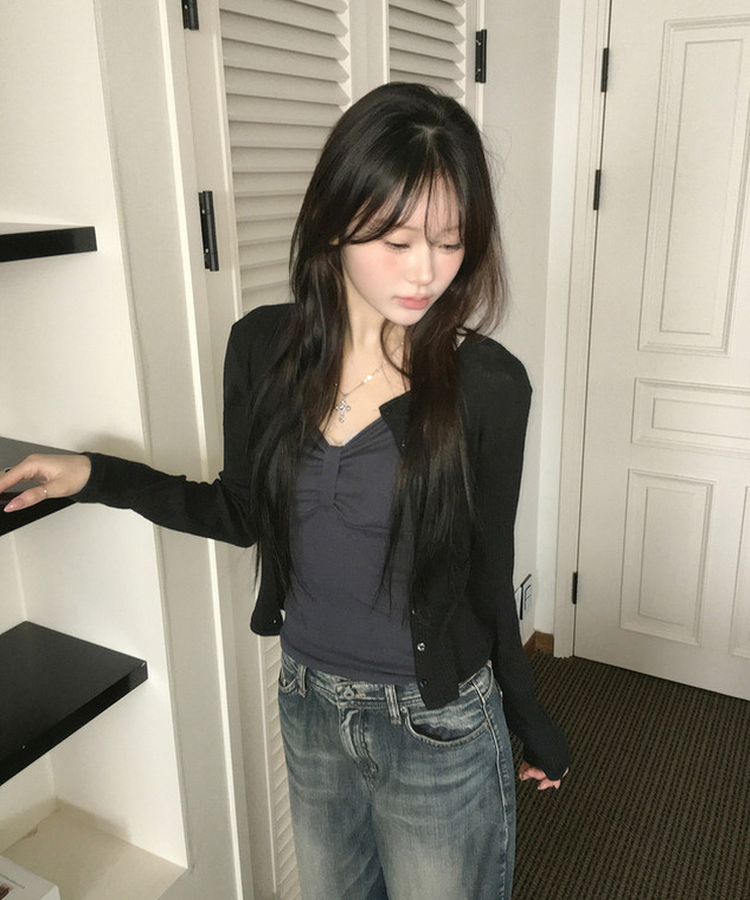 リボンキャミソール(6color) CHARCOAL