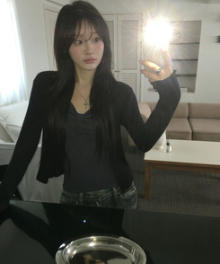 リブニットカーディガン(7color) BLACK