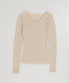 パンチングスリムフィットTシャツ