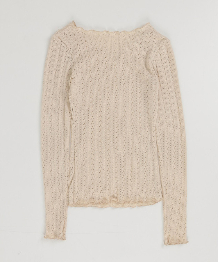 パンチングスリムフィットTシャツ