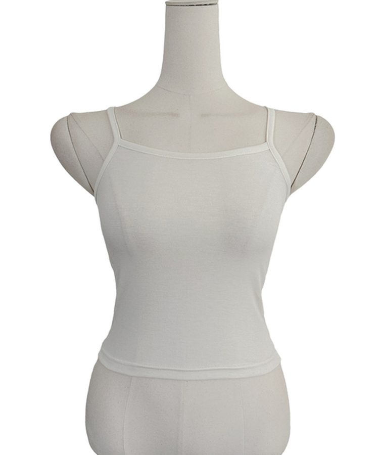 【SET】オフショルダーレーストップス レイヤードキャミソール