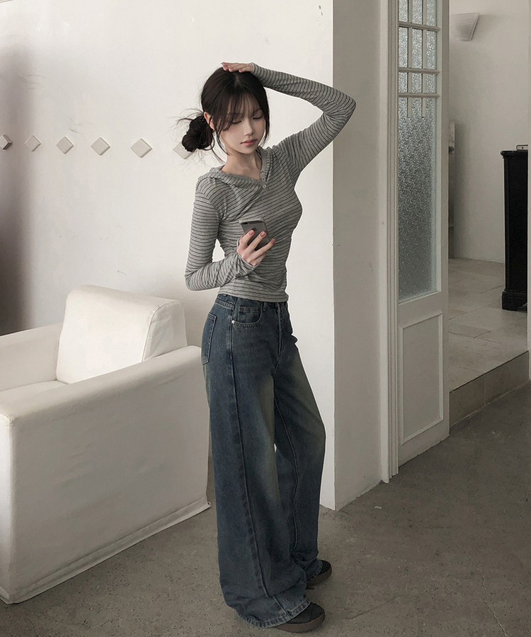 【丈別】ブーツカットウォッシュドデニムパンツ(5color) MID DENIM